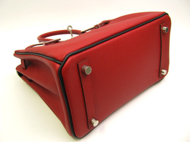 エルメス バーキン25(スペシャルオーダー)エプソン/ルージュガランス×ブラック